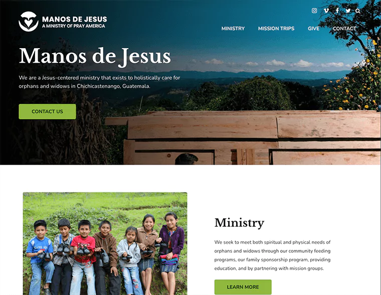 Pray America Website Screenshot