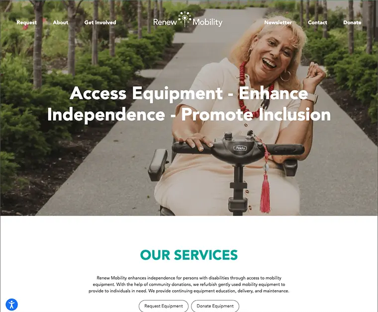 Renew Mobility Website Screenshot